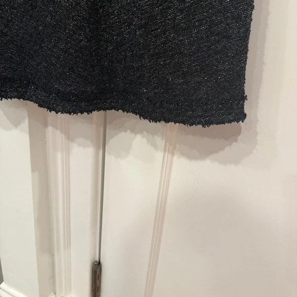 Teri Jon Black Metallic Tweed Midi Dress Size 2 - Picture 7 of 7